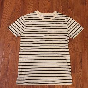 Men’s JCREW White/Navy Stripe Tee